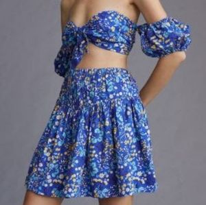 Anthropologie MAEVE TOP AND SKIRT SET